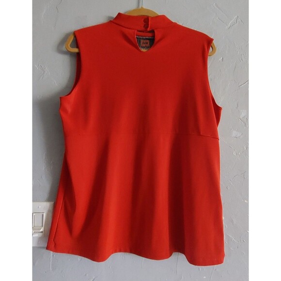 Adrian Karen L Not Label Size, Polyester Spandex, Red,Women's Tops Sleeveless. - Picture 8 of 10
